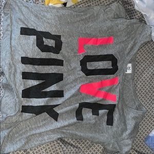 Pink brand crop top